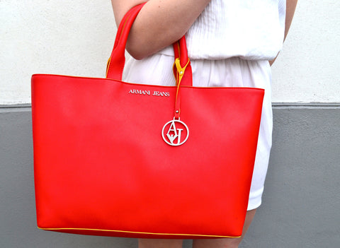 ARMANI JEANS - BORSA SHOPPING - RED