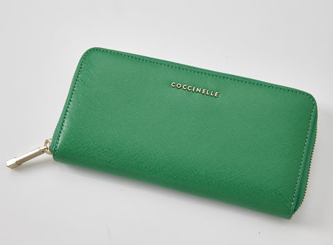 COCCINELLE - METALLIC SAFFIANO - GREEN